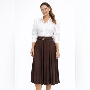 Soft Surroundings Brown A-Line Skirt NWOT